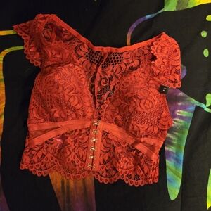 La SENZA Vibrant Red Lace Bra